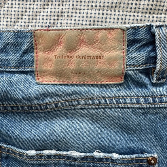 Zara denim jeans with patches - Picture 7 of 8